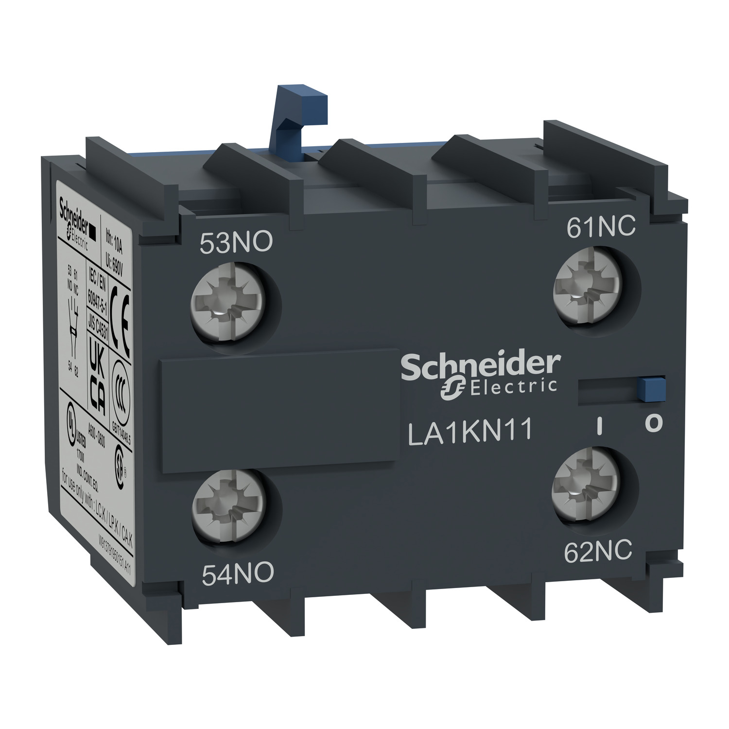 LA1KN11 Schneider Electric Auxiliary contact block, TeSys K, 1NO + 1NC