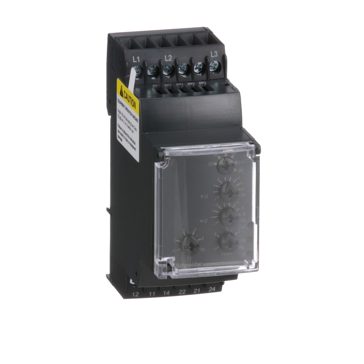 RM35TF30 Schneider Electric Harmony, Modular multifunction 3-phase supply control relay, 5 A, 2 CO, 220...480 V AC
