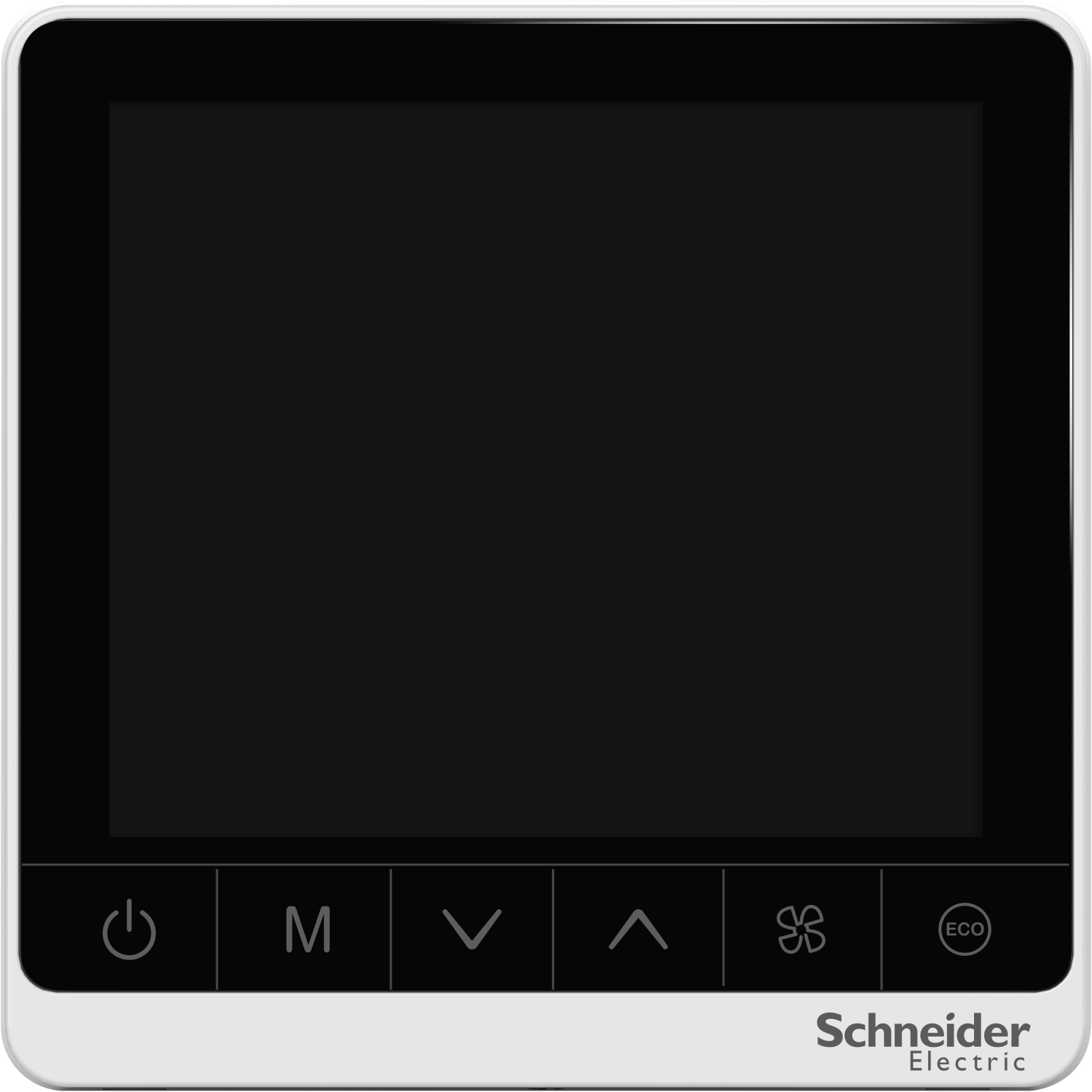 TC907-3A4DPSA Schneider Electric SpaceLogic thermostat, fan coil proportional, standalone, touchscreen, 4P, 3 fan, external sensor, 240V, white