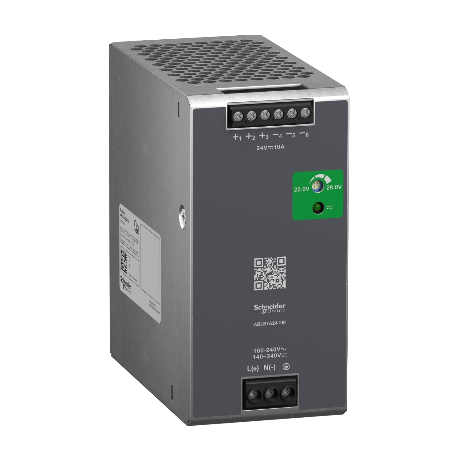 ABLS1A24100 Schneider Electric Regulated Power Supply, 100 to 240V AC, 24V, 10A, single phase, Optimized