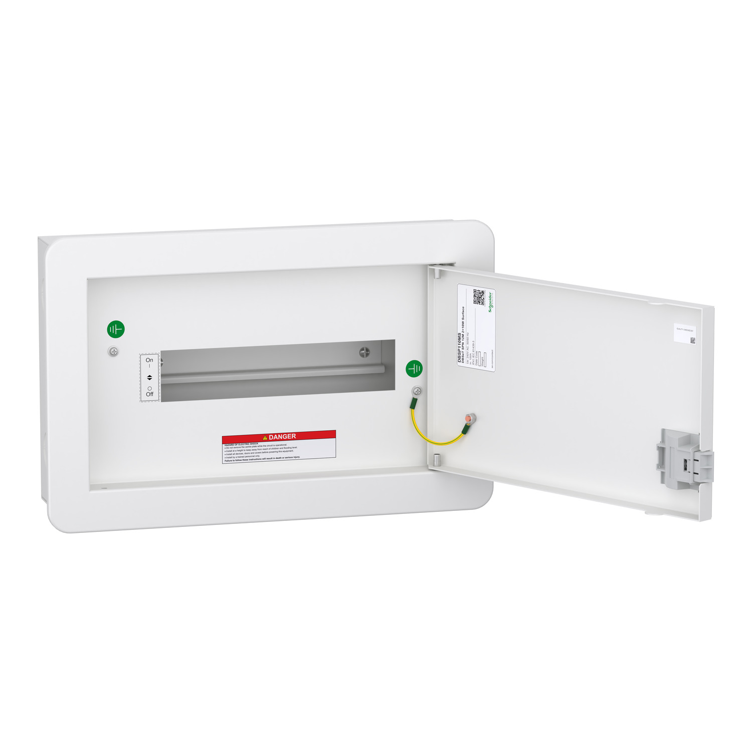 DBSP110MS Schneider Electric Distribution board, DBSeT, 12 module, 100 A, 2+10 ways, surface mount