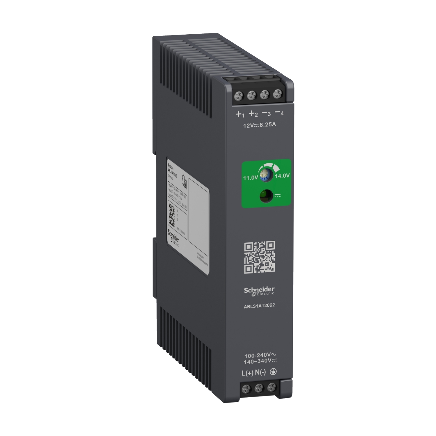 ABLS1A12062 Schneider Electric Regulated Power Supply, 100-240V AC, 12V 6.2 A, single phase, Optimized